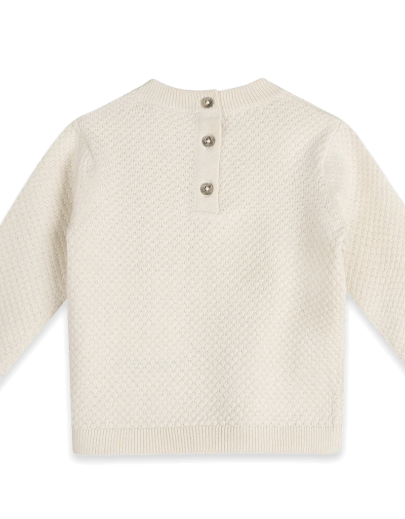 Viverano Ella Bow Knit Pullover (Organic Cotton) Ecru