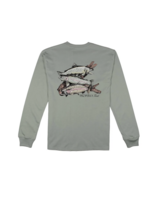 Properly Tied Mens Trout Trio LS Chrome Grey