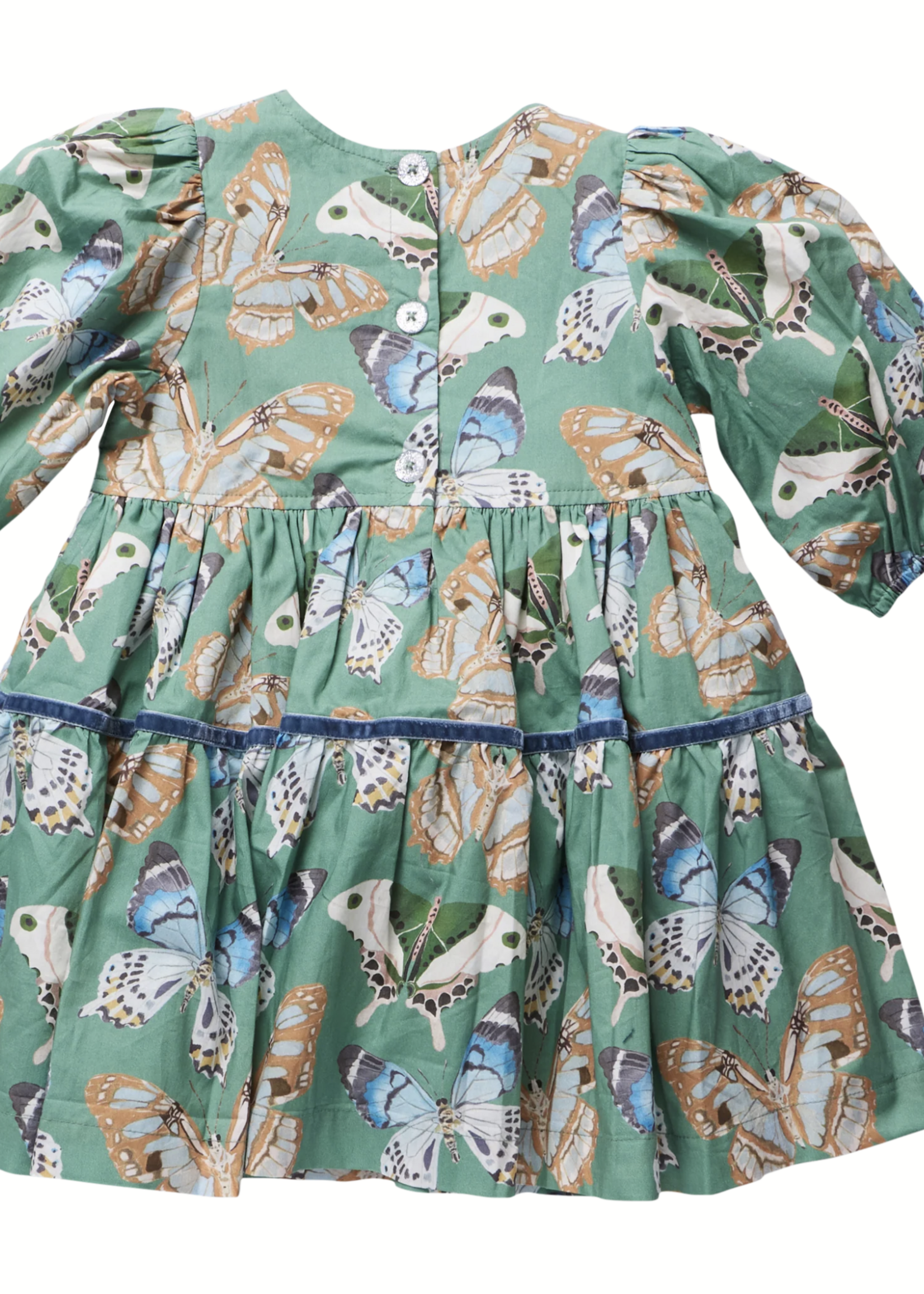 Pink Chicken girls maribelle dress - green butterflies