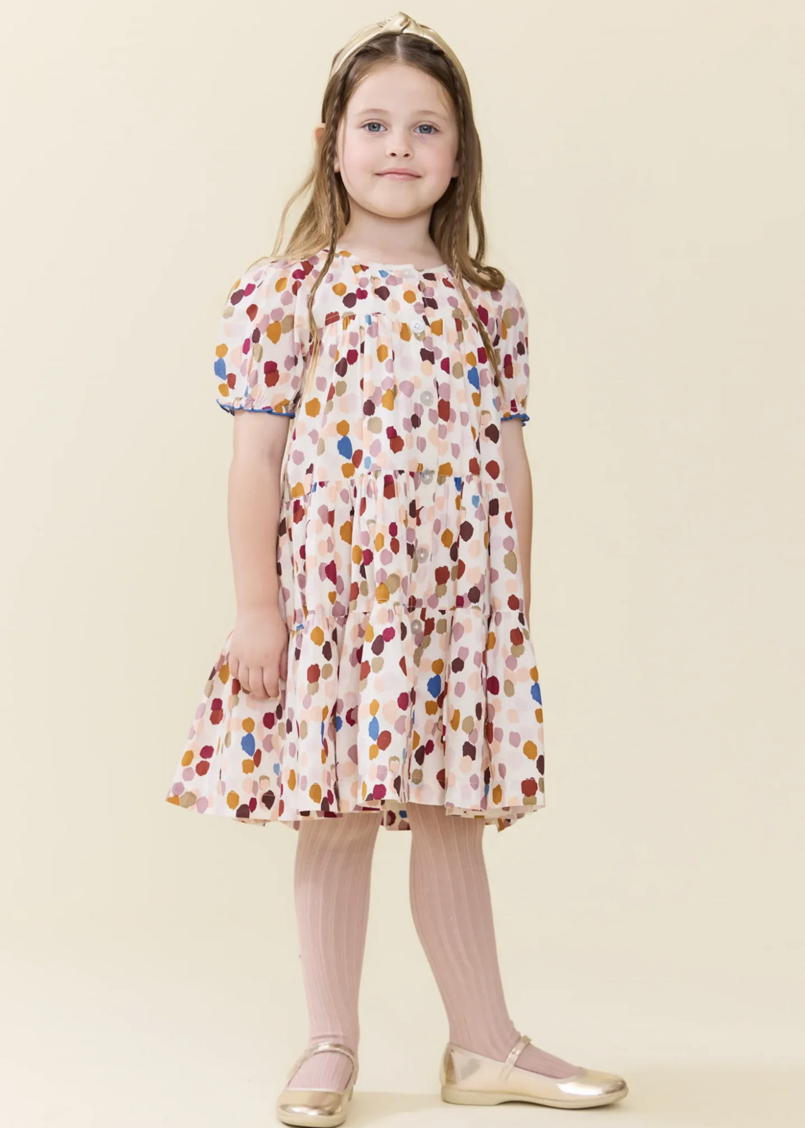 Pink Chicken girls elizabeth dress - autumn spots