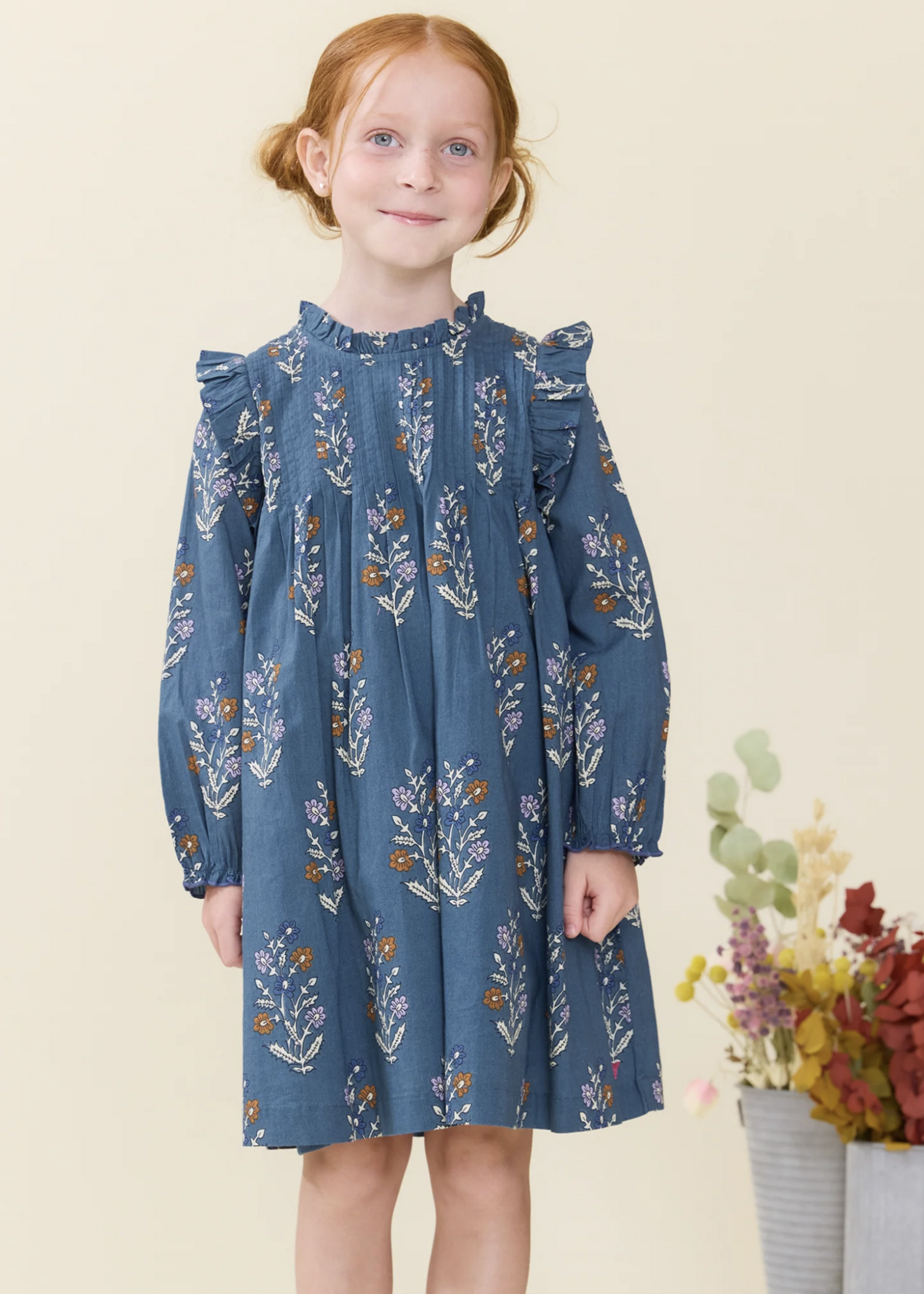 Pink Chicken girls jaipur dress - balsam dewdrop