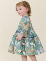 Pink Chicken baby girls maribelle dress set - green butterflies