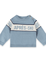 Viverano Apres Ski Knit Wordy Pullover Mineral Blue