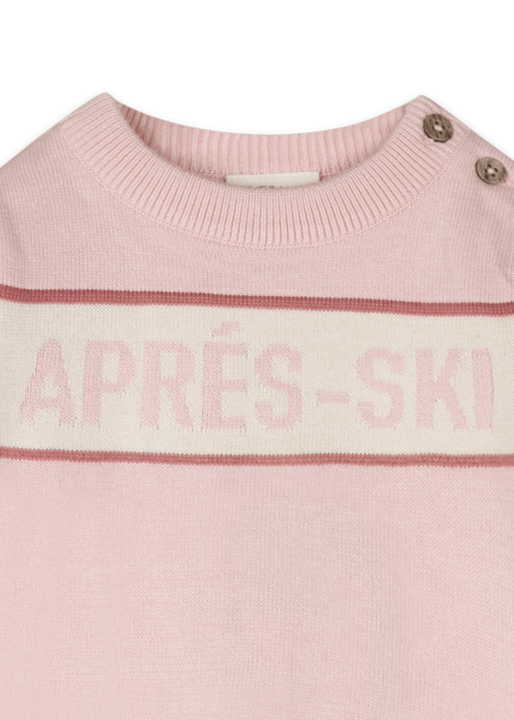 Viverano Apres Ski Knit Wordy Pullover Sweet Pink