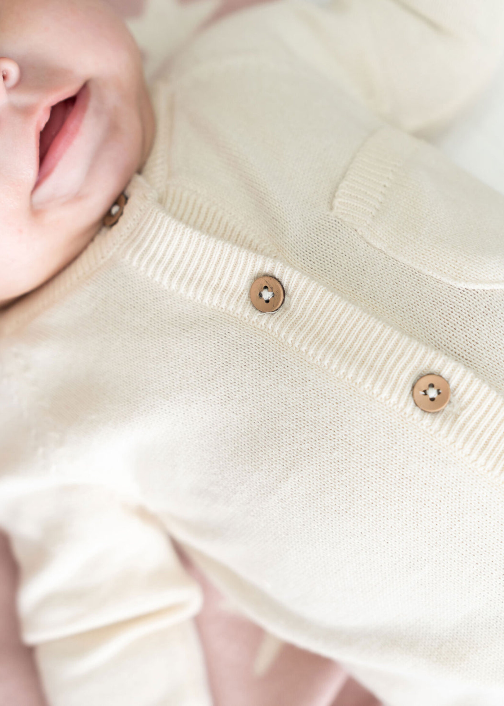 Viverano Milan Knit Pocket Jumpsuit Org Cotton Dove White