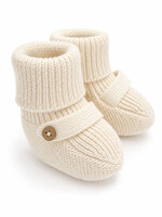 Viverano Milan Knit Cozy Baby Booties Cream