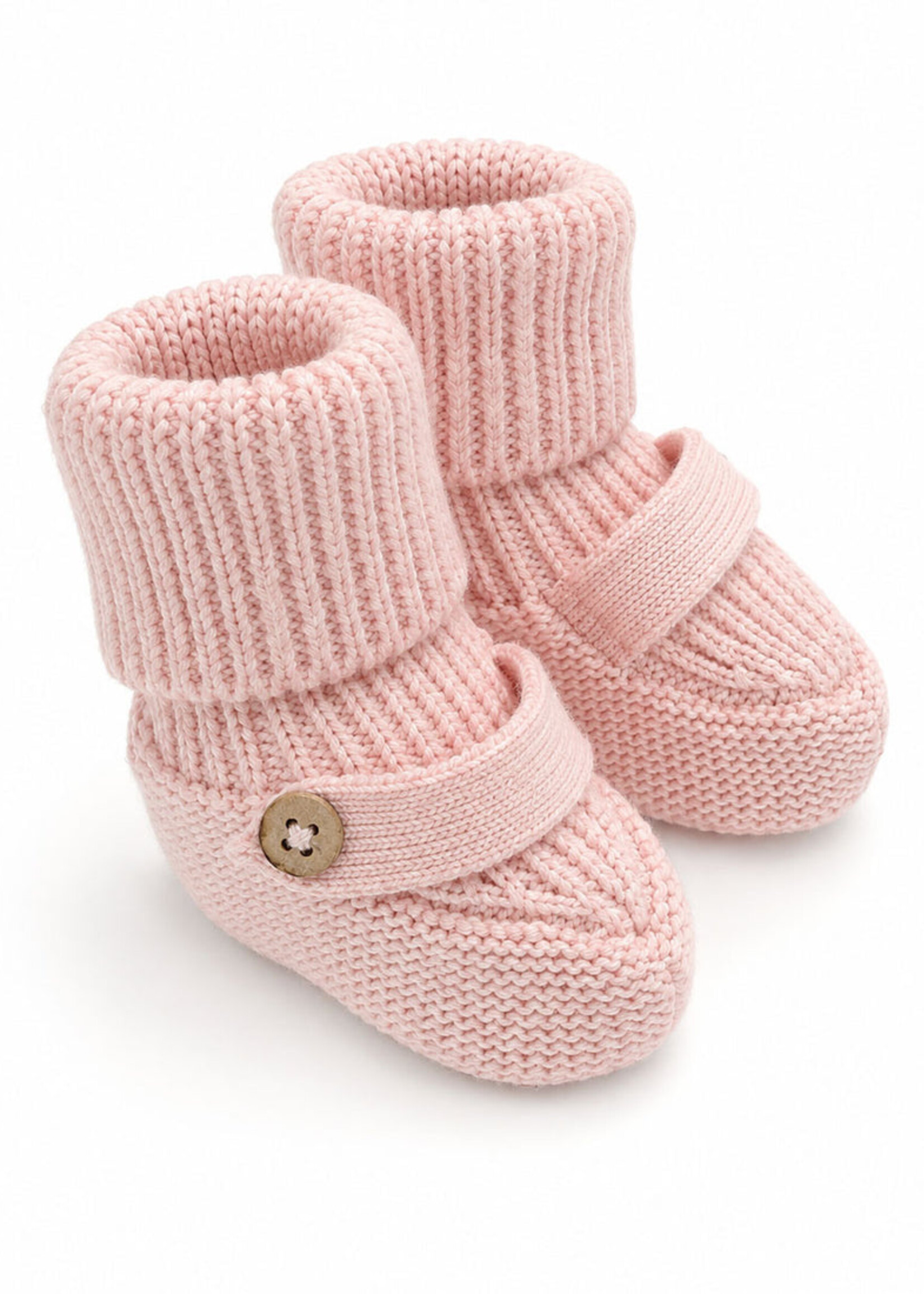 Viverano Milan Knit Cozy Baby Booties Blush