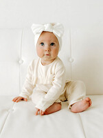 Viverano Milan Ruffle Girl Knit Jumpsuit Coverall Cream