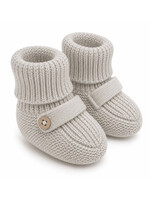 Viverano Classic Knit Baby Booties Shoes Stone
