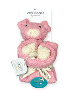 Viverano Pig Organic SHERPA Lovey Baby Security Blanket Cuddle Cloth
