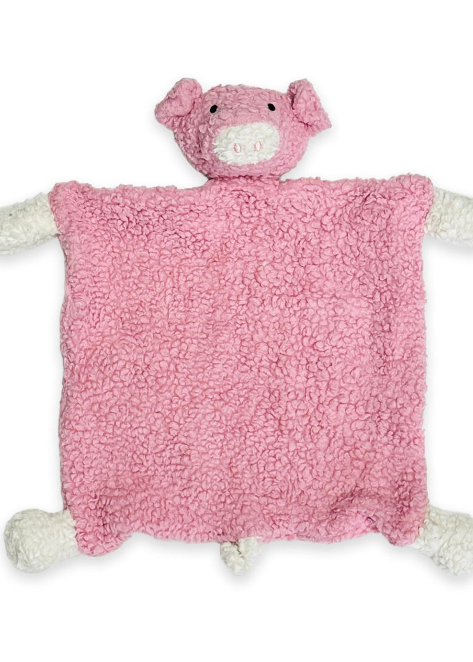 Viverano Pig Organic SHERPA Lovey Baby Security Blanket Cuddle Cloth