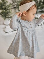 Petit Lem DRESS LEGGINGS KNIT SET LT BLUE FLOWER PRINT