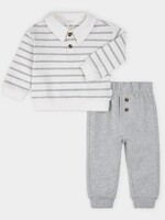 Petit Lem STRIPE KNIT TOP/PANT SET