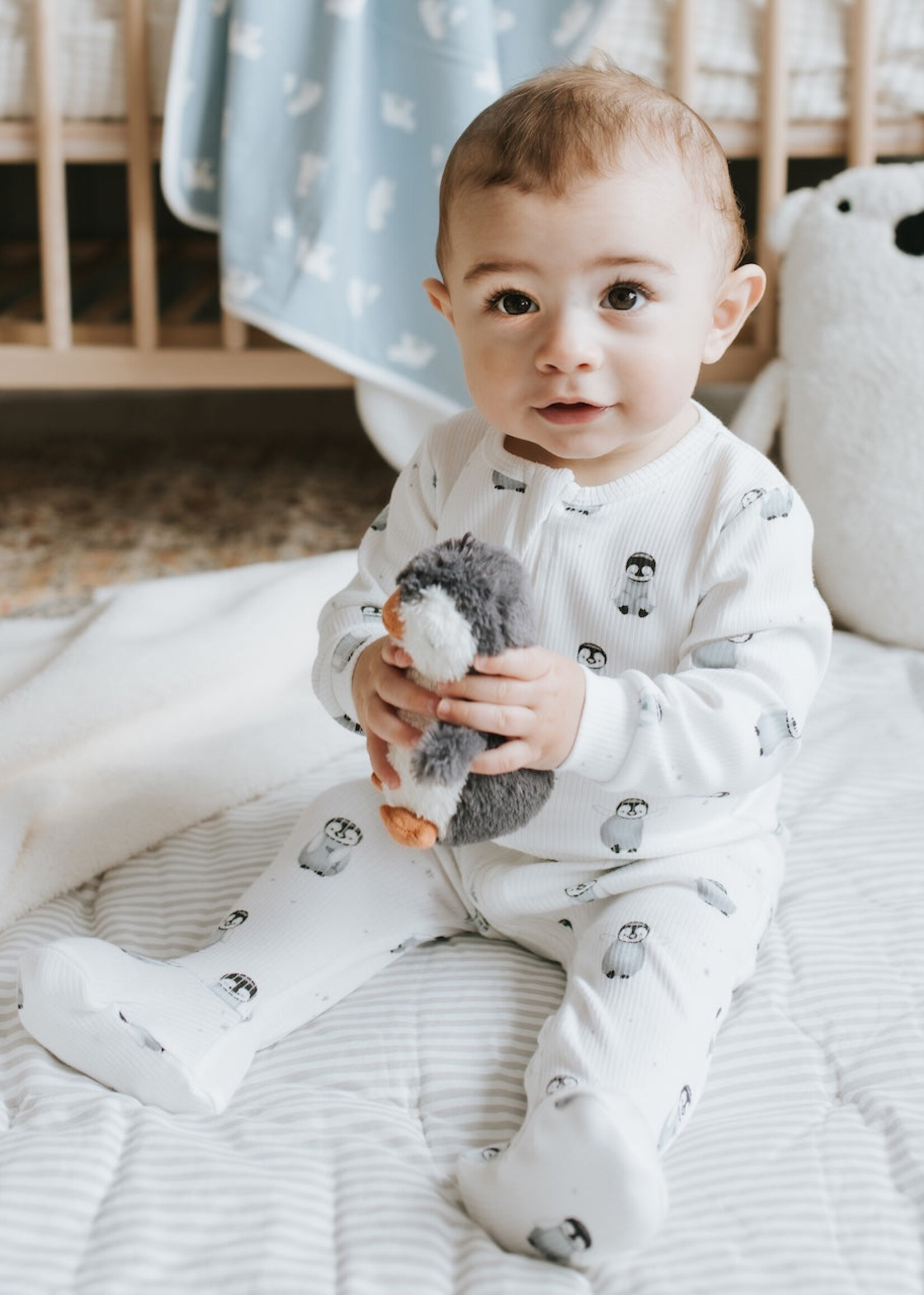 Petit Lem FOOTED SLEEPER KNIT PENGUINS