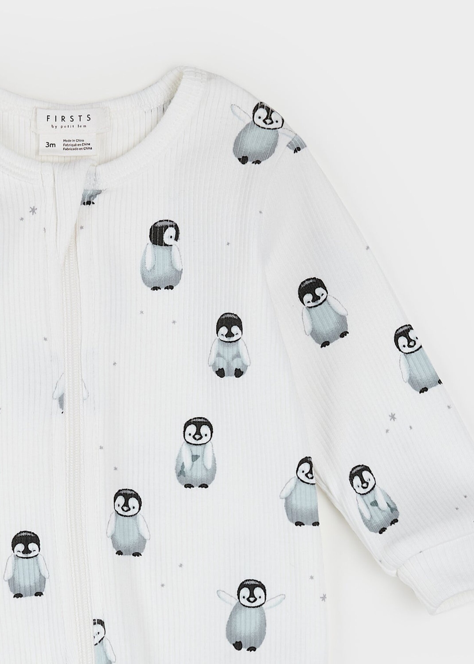 Petit Lem FOOTED SLEEPER KNIT PENGUINS