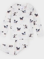 Petit Lem L/S TOP and PANT Set DOG W/HOCKEY STICK