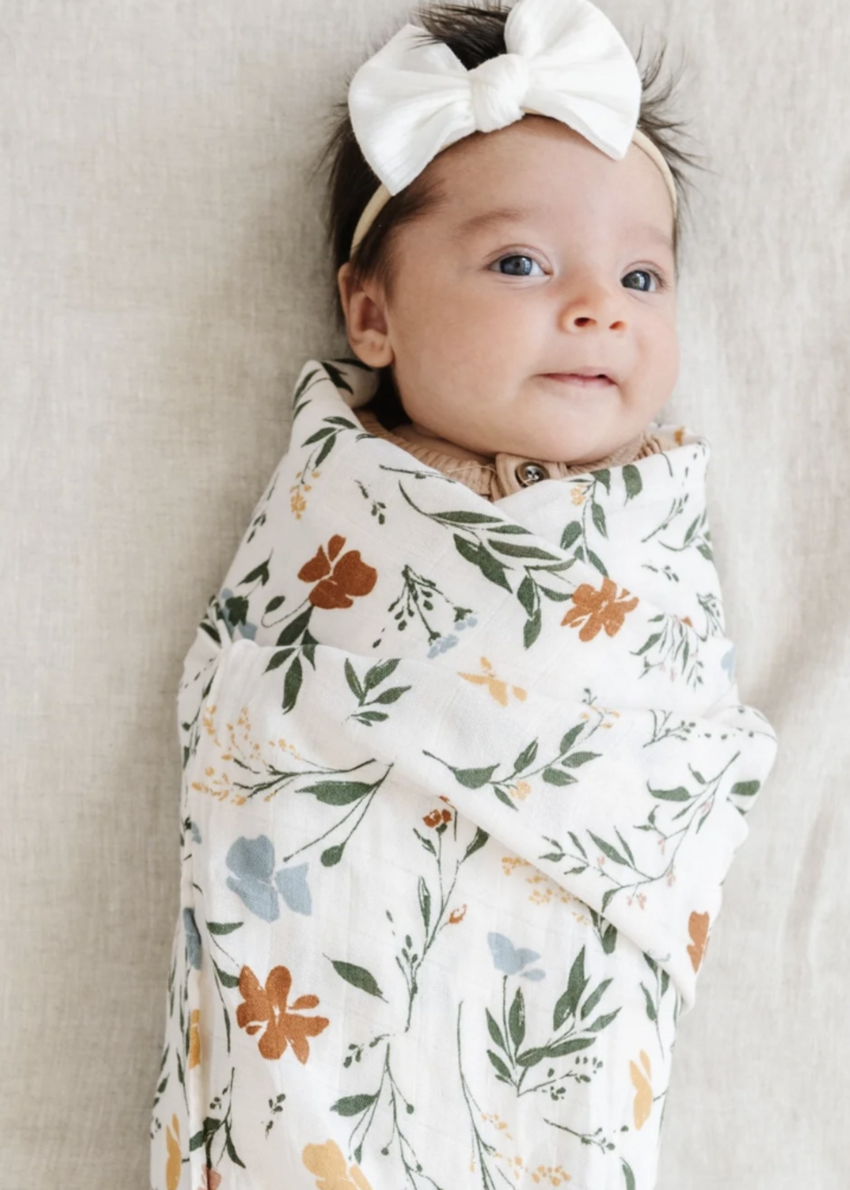 Saranoni Bamboo Rayon Muslin Swaddles Fleurs