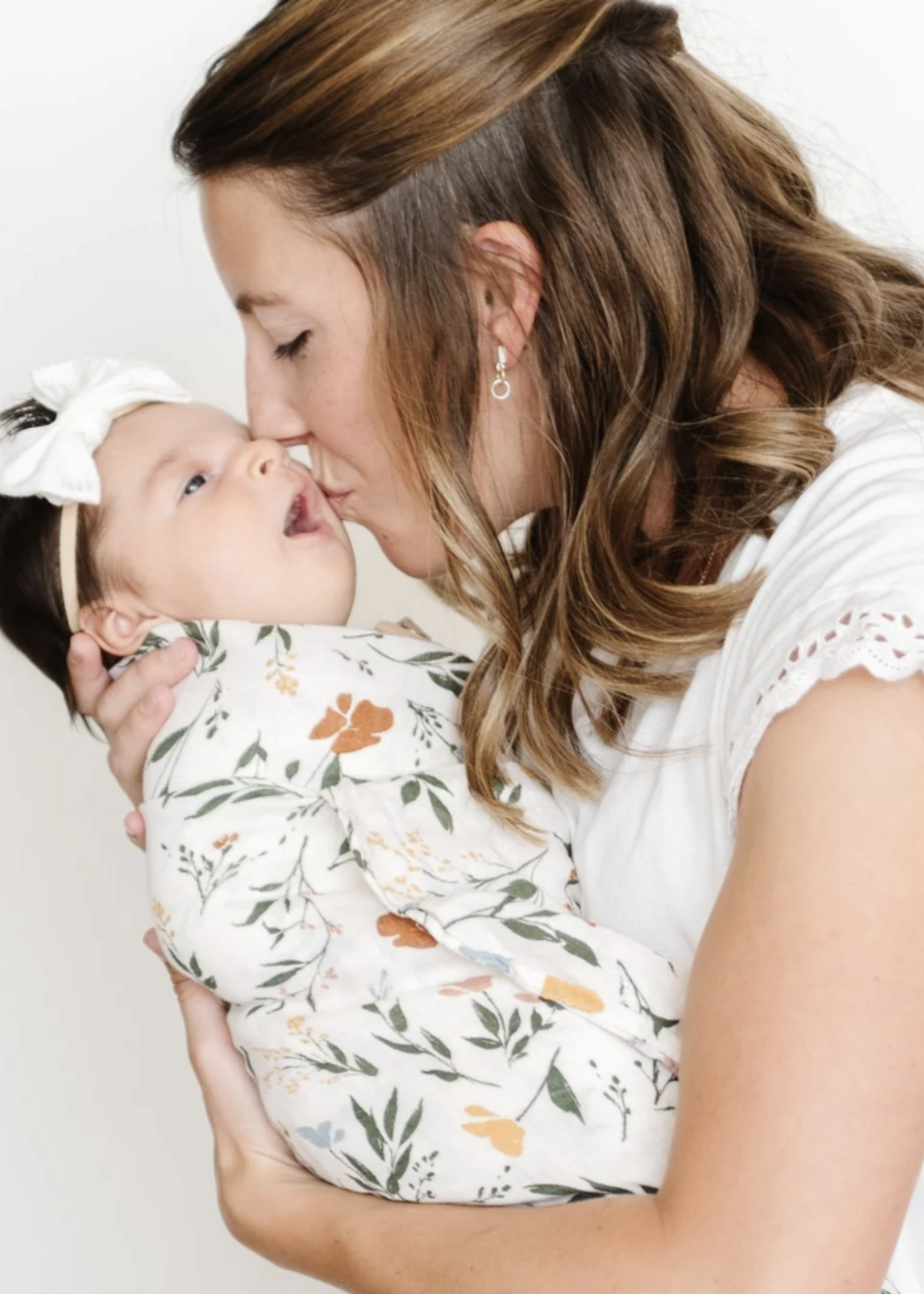 Saranoni Bamboo Rayon Muslin Swaddles Fleurs
