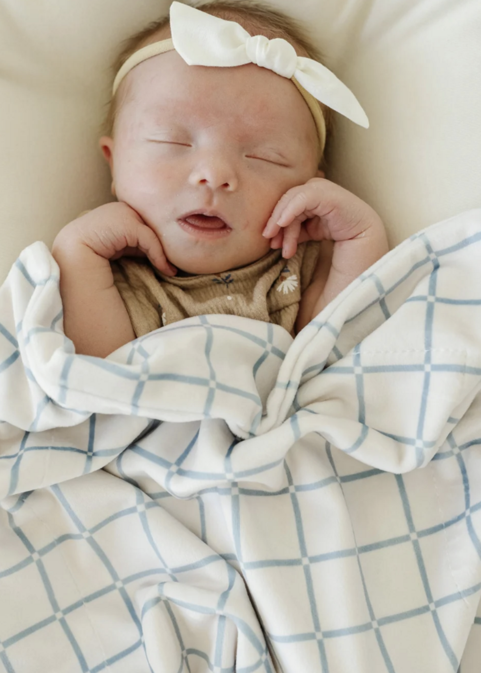 Saranoni Minky Stretch Mini Blankets Grid