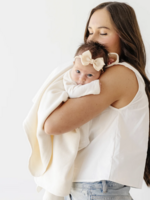 Saranoni Stretchy Waffle Knit Receiving Blankets Buttercream
