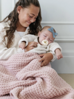 Saranoni Waffle Knit Receiving Blankets Rosette