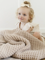 Saranoni Waffle Knit Receiving Blankets Wheat