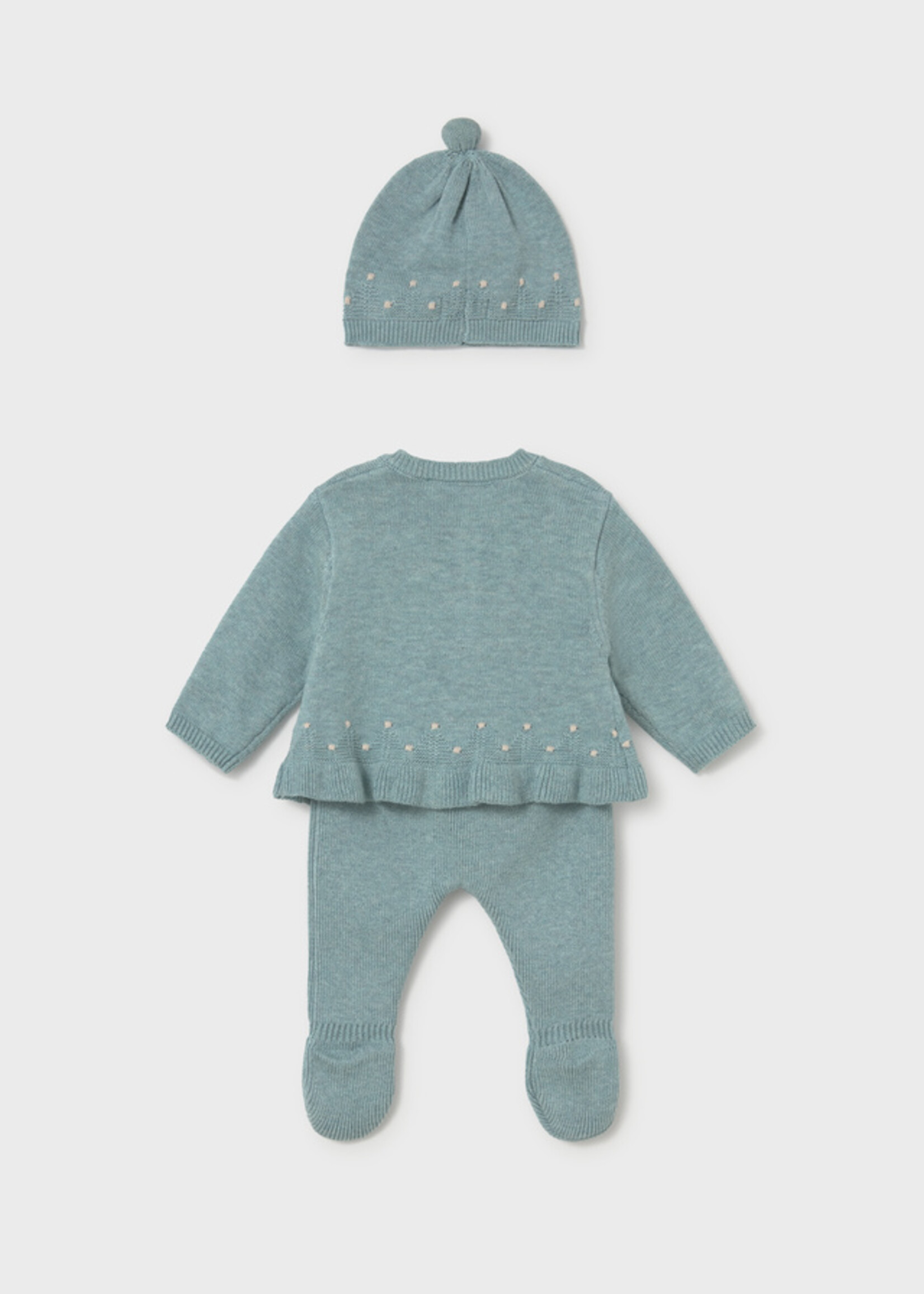 Mayoral Cardigan and Footed Pant Set Mineral