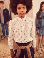 Mayoral Cream Print Jacquard Blouse