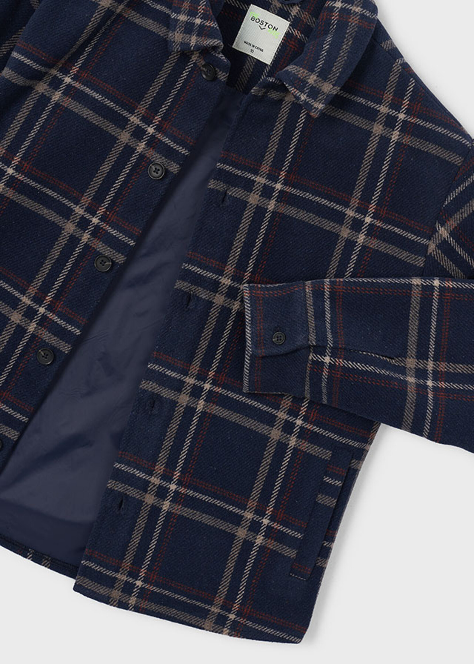 Mayoral Navy Check Flannel Overshirt