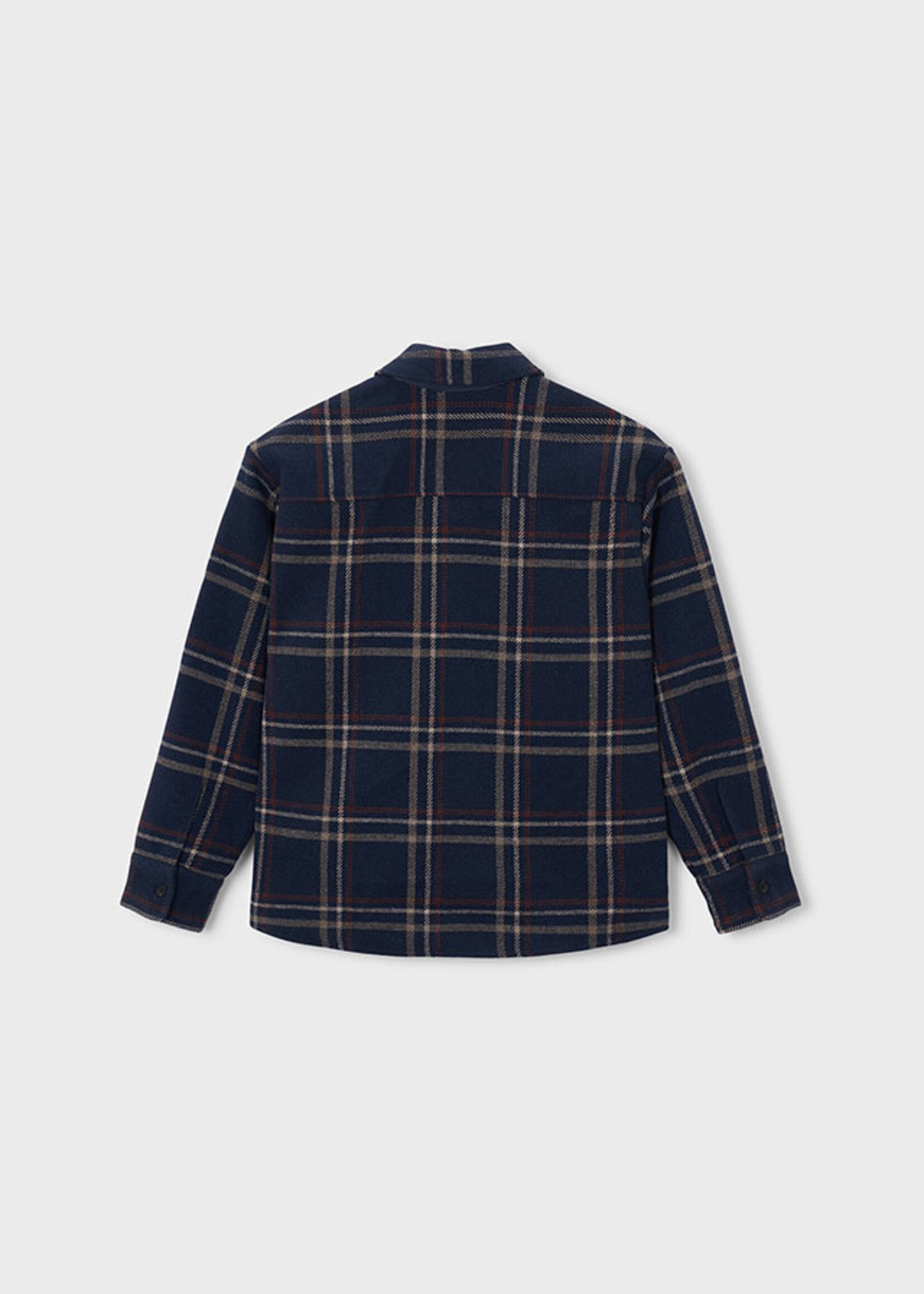 Mayoral Navy Check Flannel Overshirt