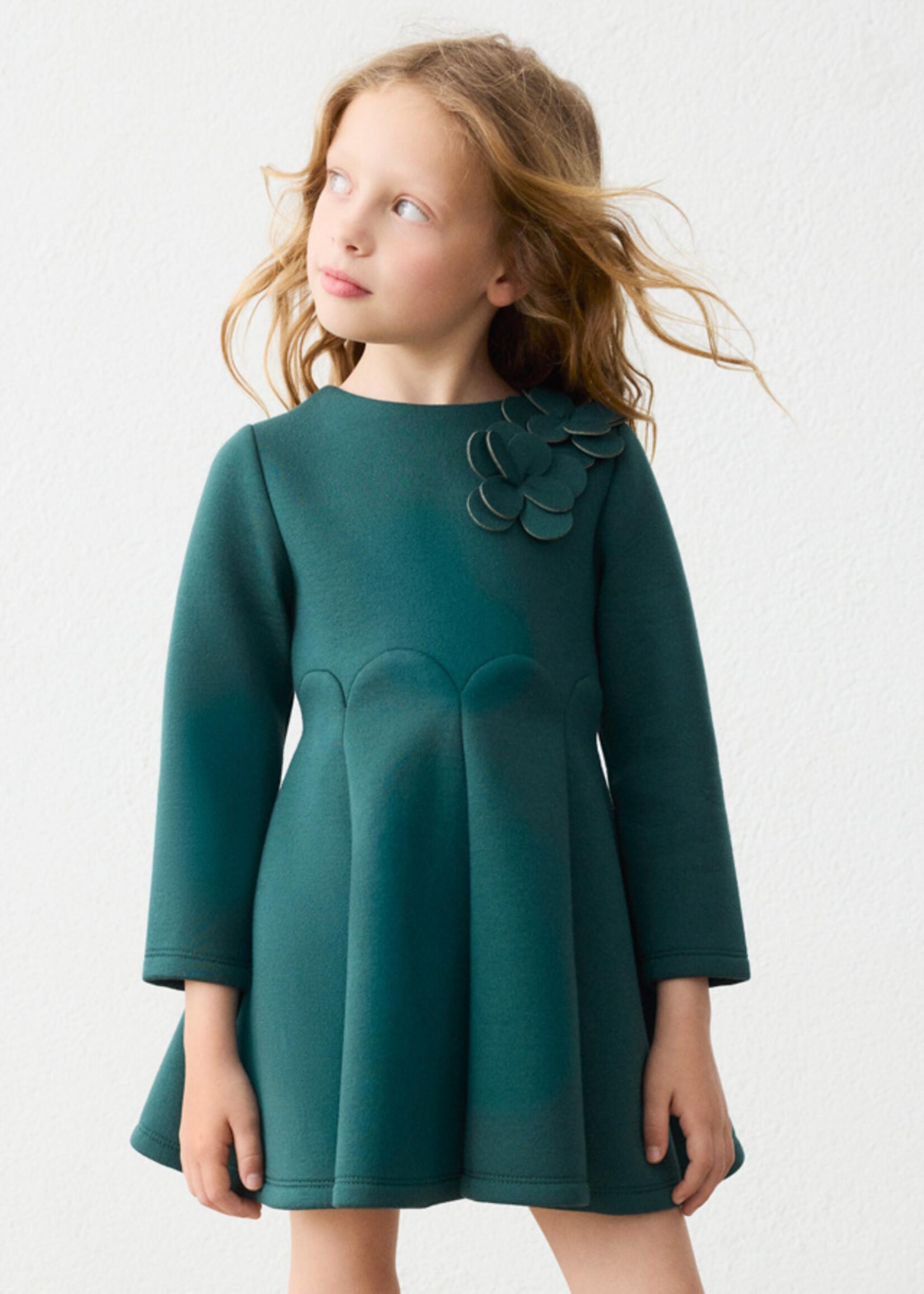 Mayoral Neoprene Green Dress
