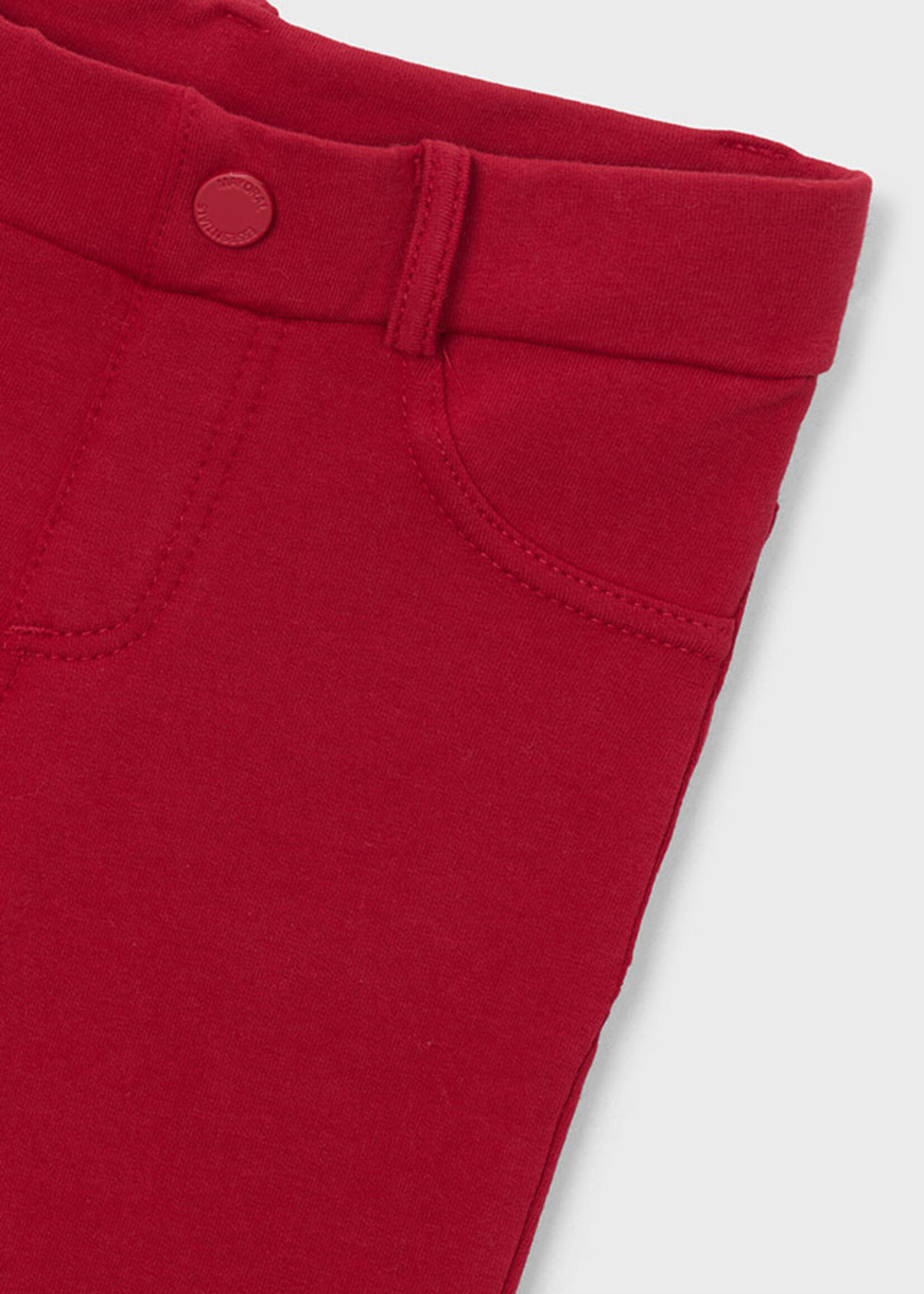 Mayoral Girls Fleece Basic Red Pant