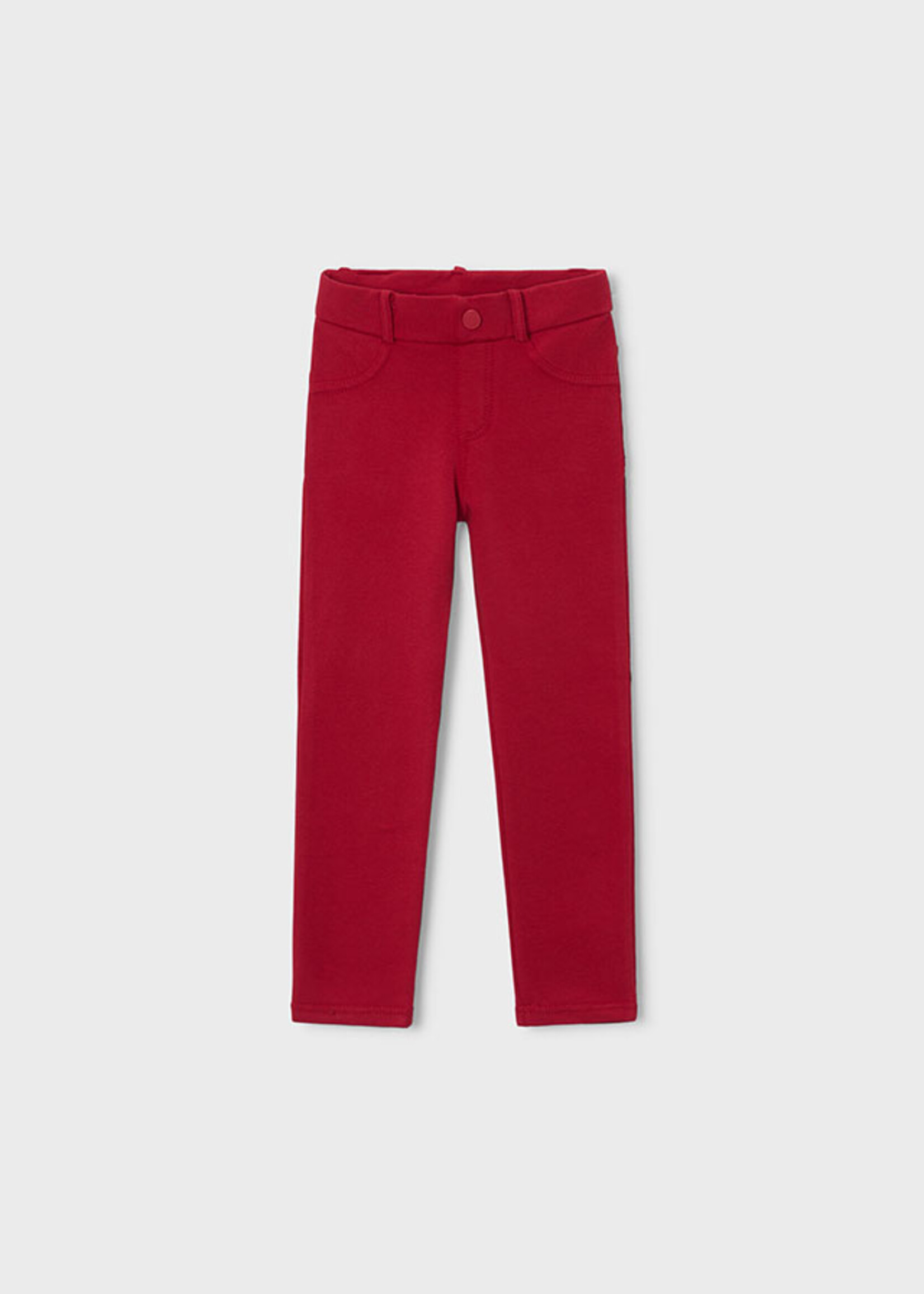 Mayoral Girls Fleece Basic Red Pant