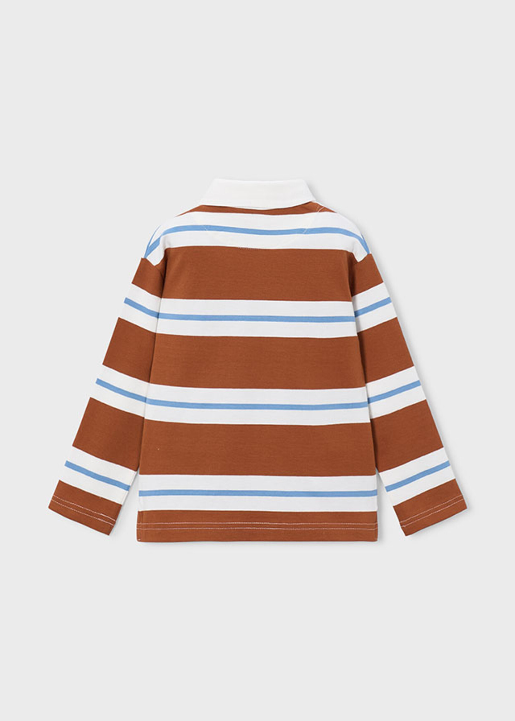 Mayoral L/S Stripe Polo Brick Red