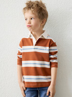 Mayoral L/S Stripe Polo Brick Red