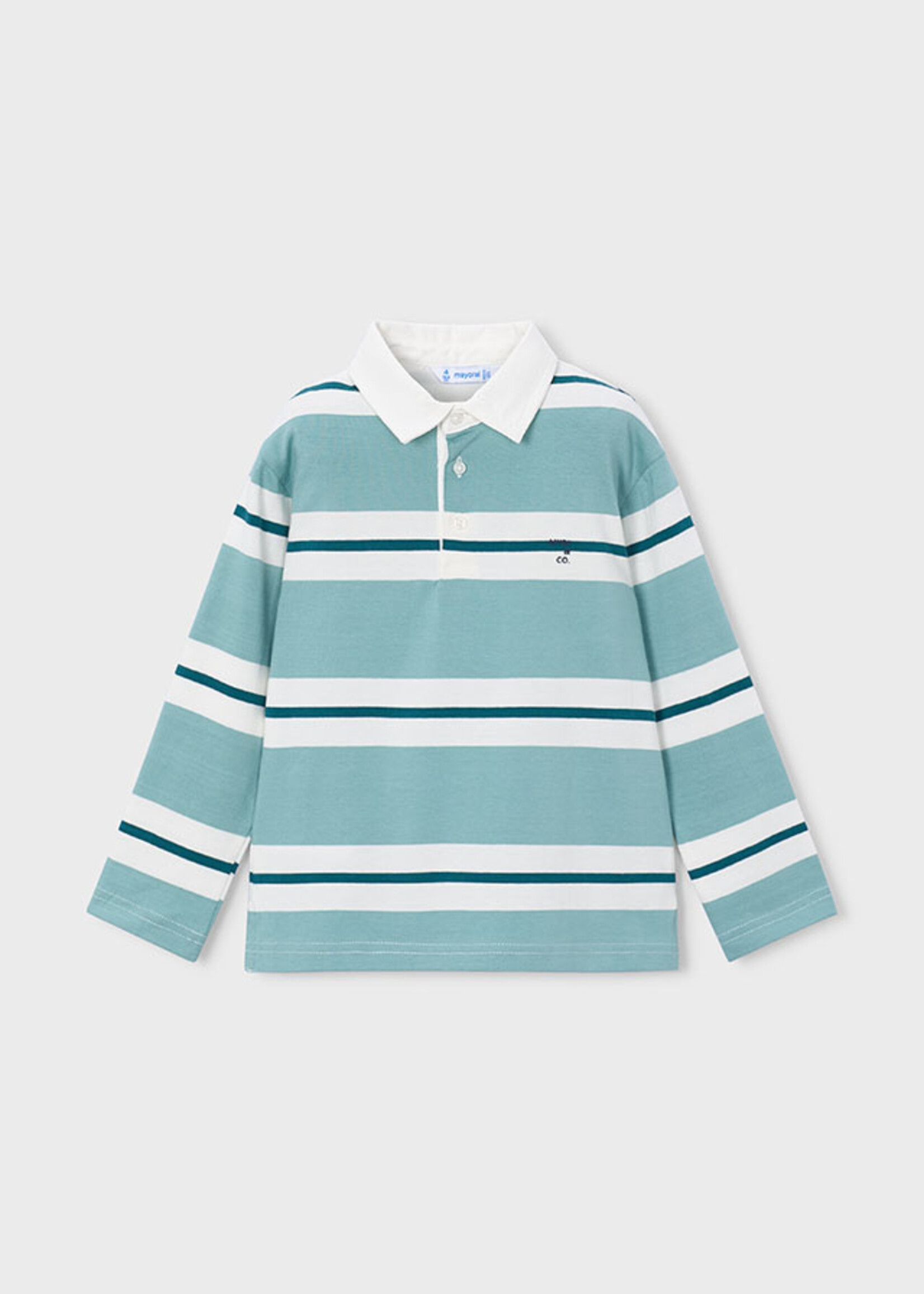 Mayoral L/S Stripe Polo Aquarium