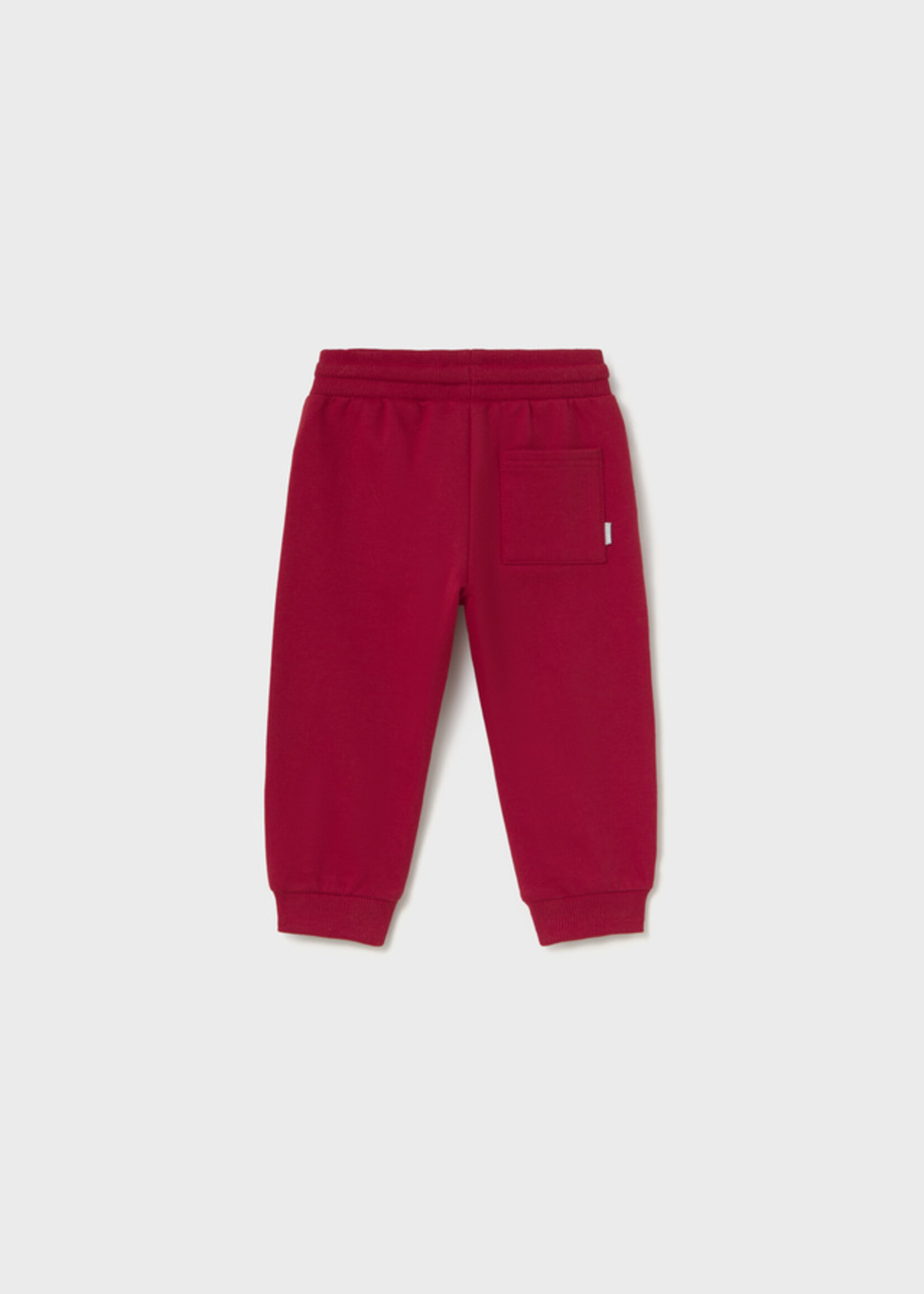 Mayoral Basic Cuffed Fleece Pants Red