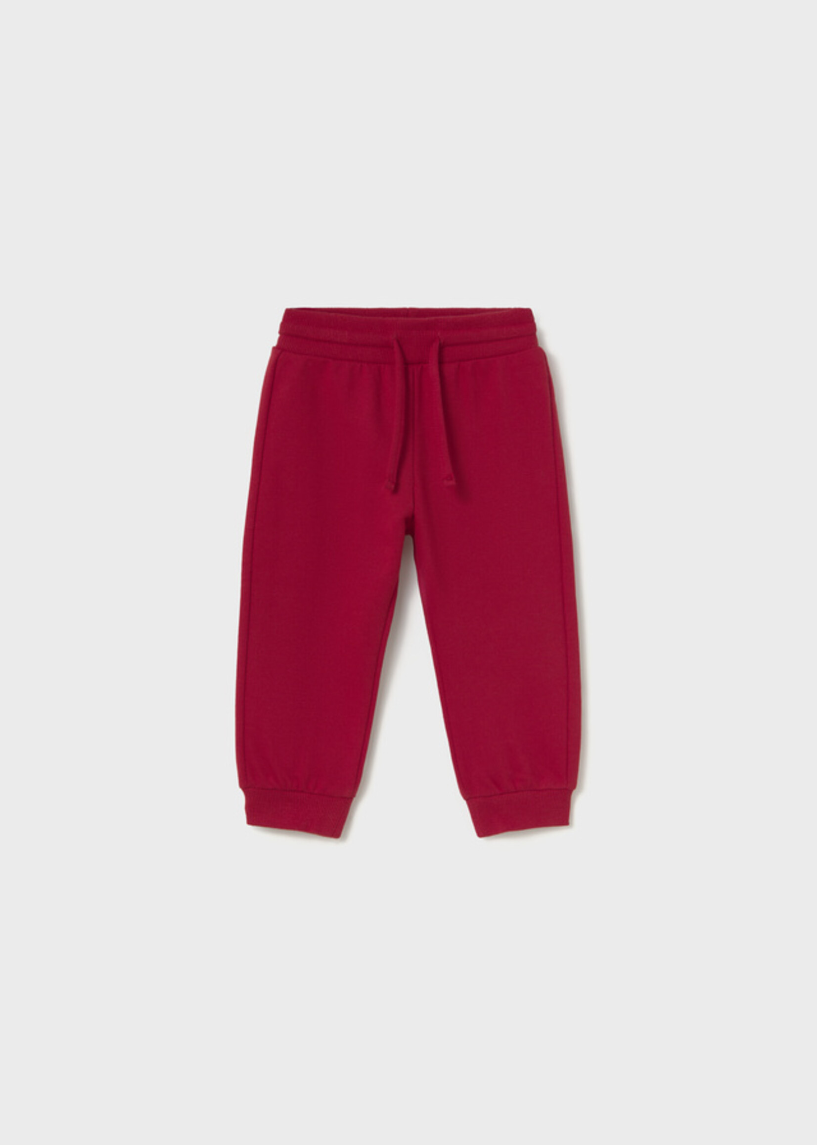 Mayoral Basic Cuffed Fleece Pants Red