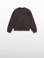 Abel & Lula Girls Pullover w/Shearling Design Brown