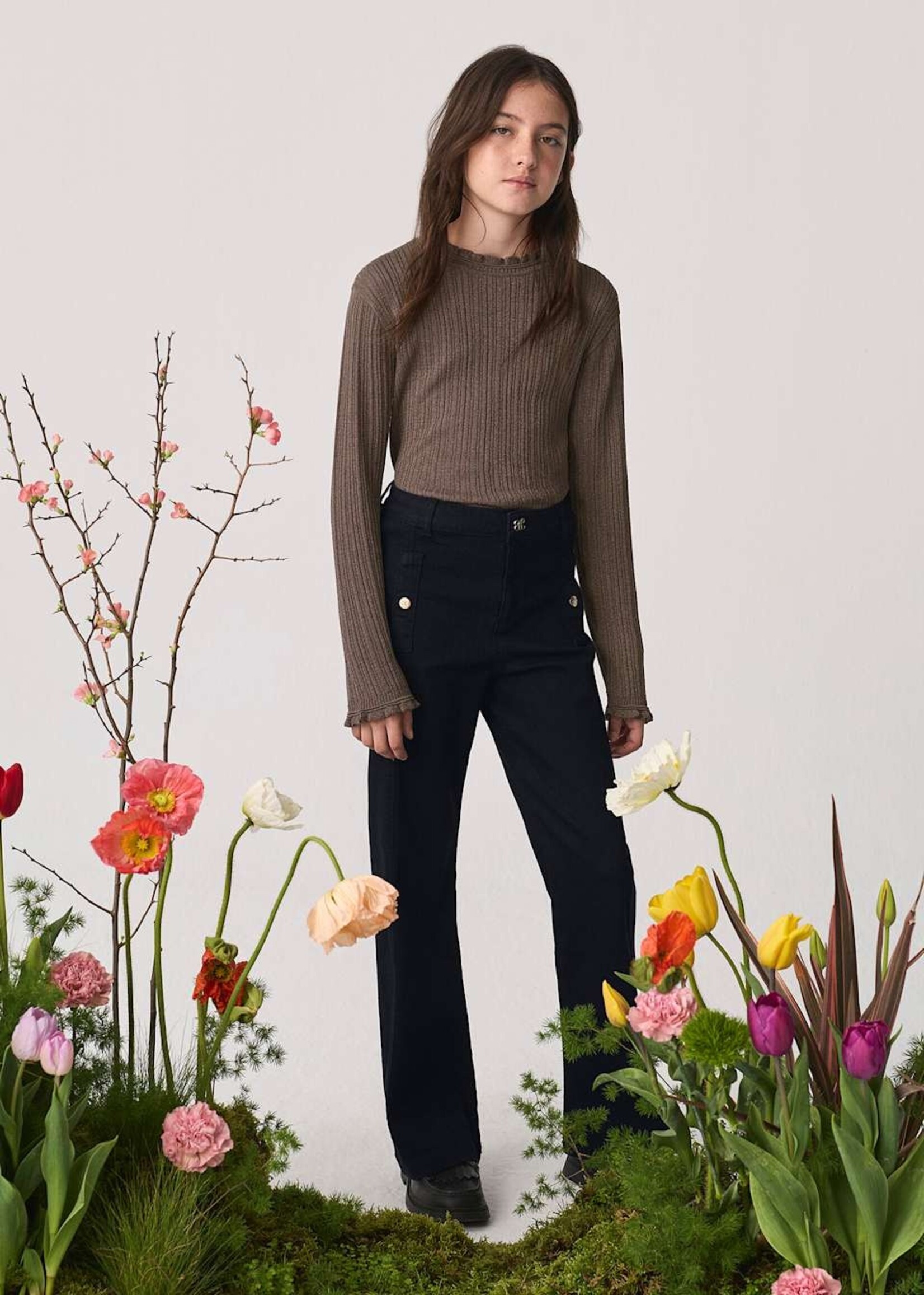 Abel & Lula Black Denim Pants w/Belt
