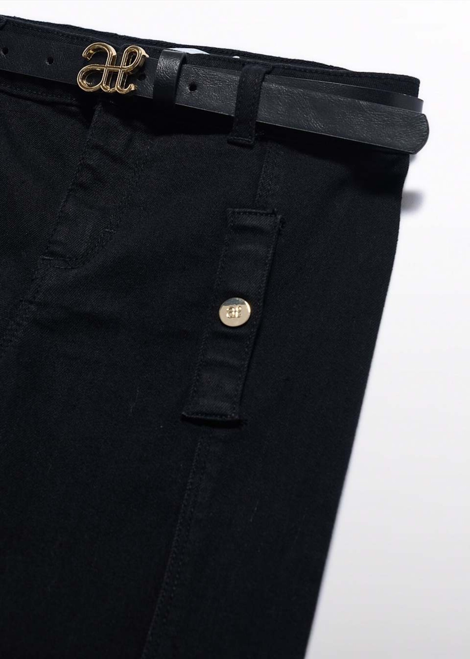 Abel & Lula Black Denim Pants w/Belt