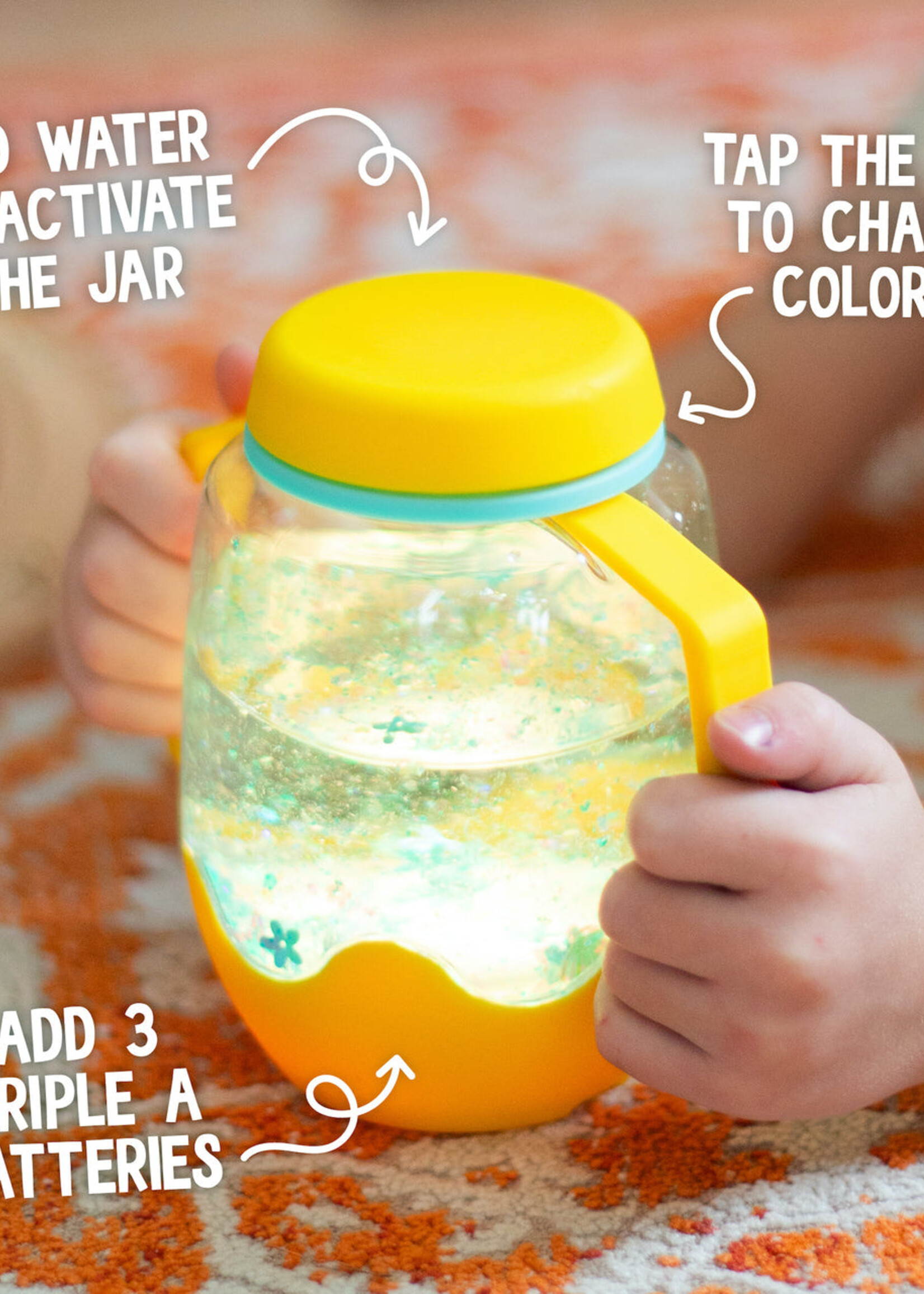 Glo Pals Yellow Sensory Play Jar