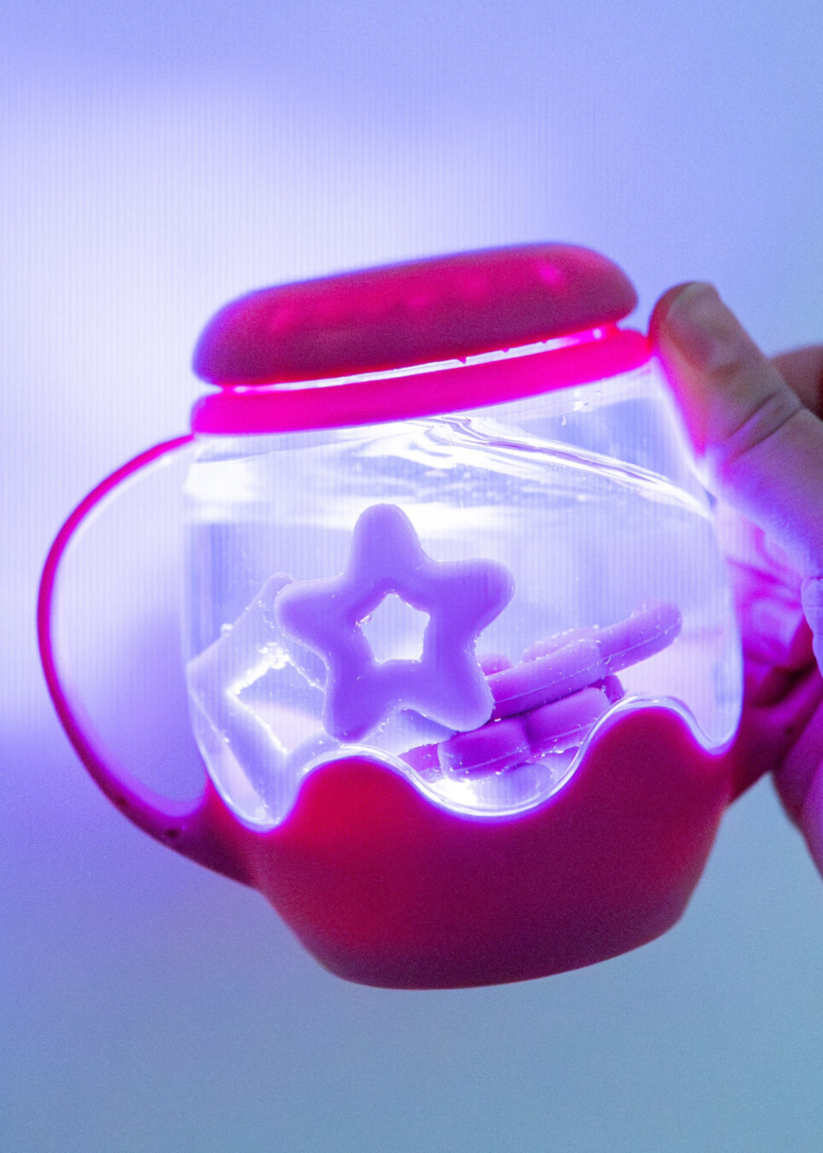 Glo Pals Mini Sensory Jar and Silicone Fun Filler Bundle - Pink