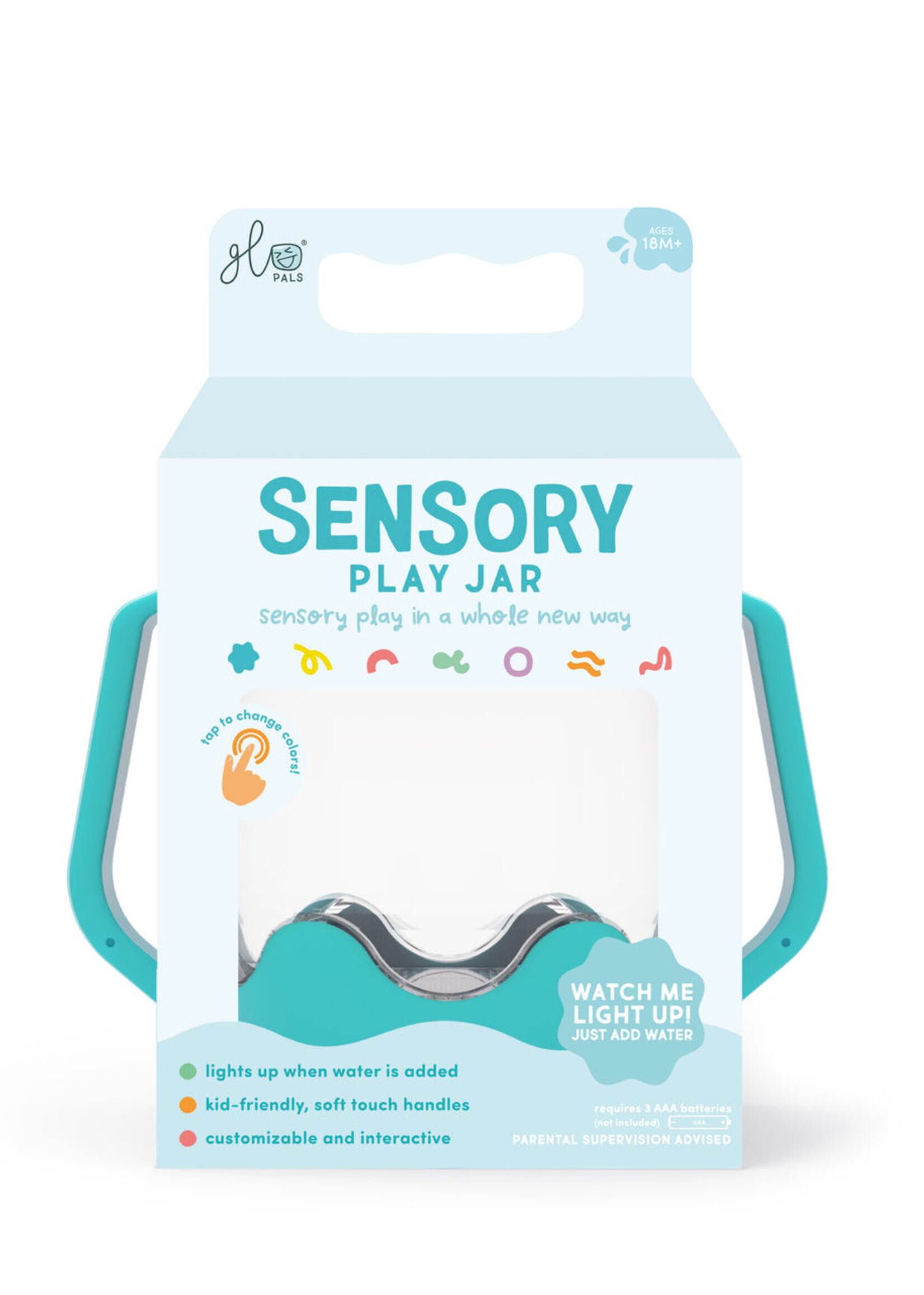 Glo Pals Blue Sensory Play Jar 