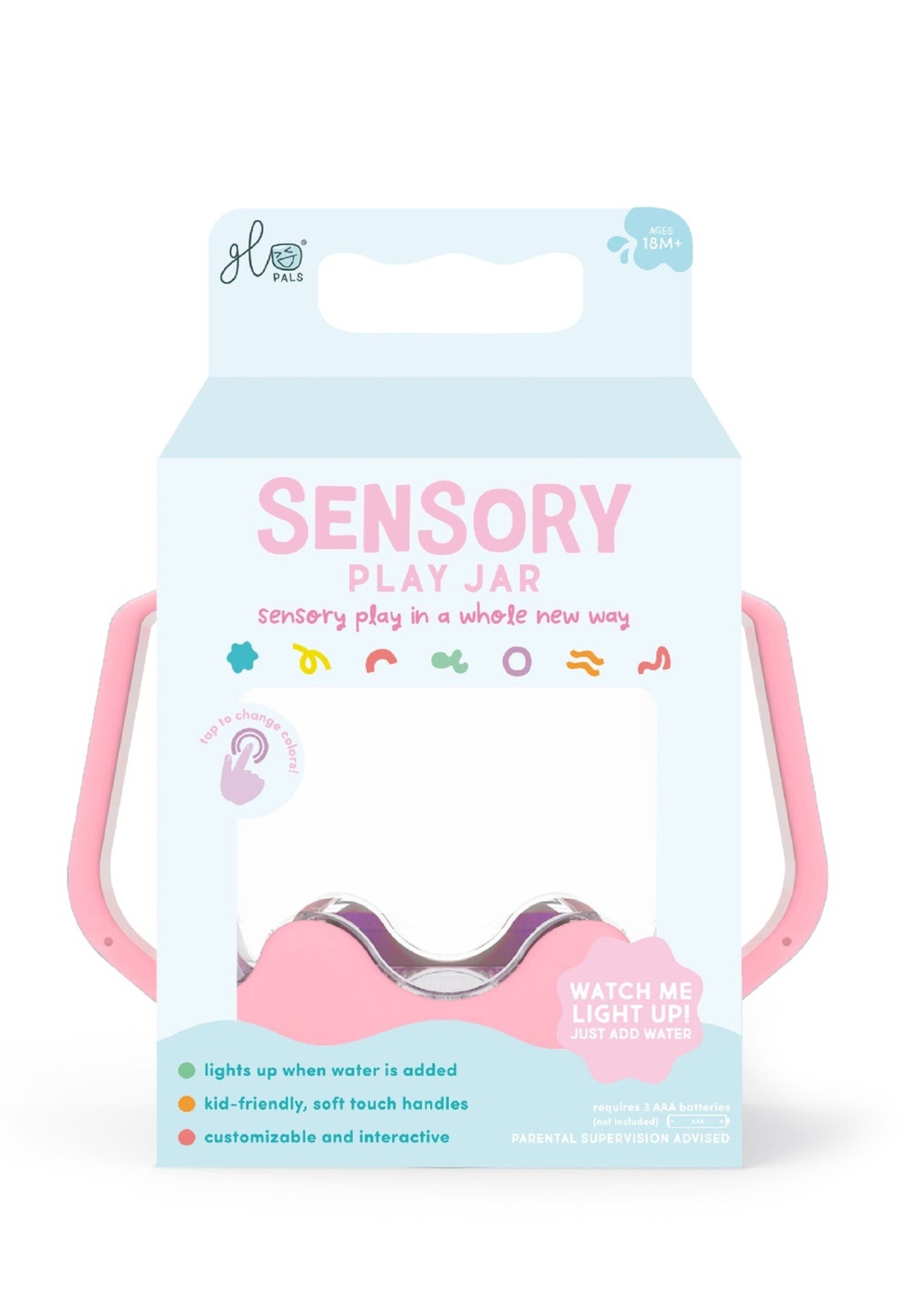 Glo Pals Bubblegum Pink Sensory Play Jar