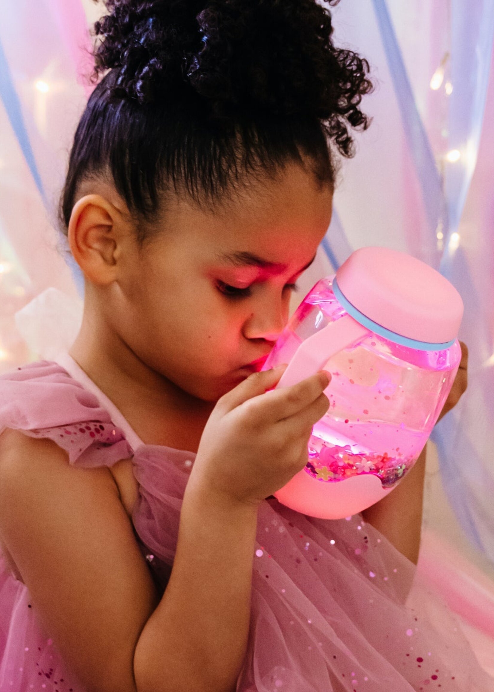 Glo Pals Bubblegum Pink Sensory Play Jar