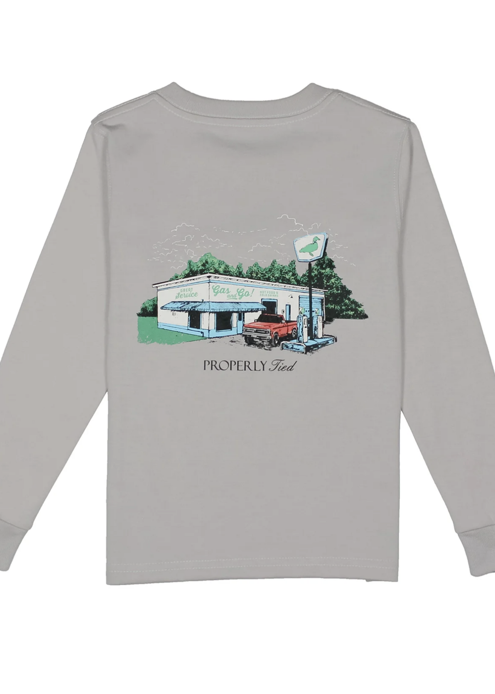 Properly Tied Service Station L/S Ice Grey