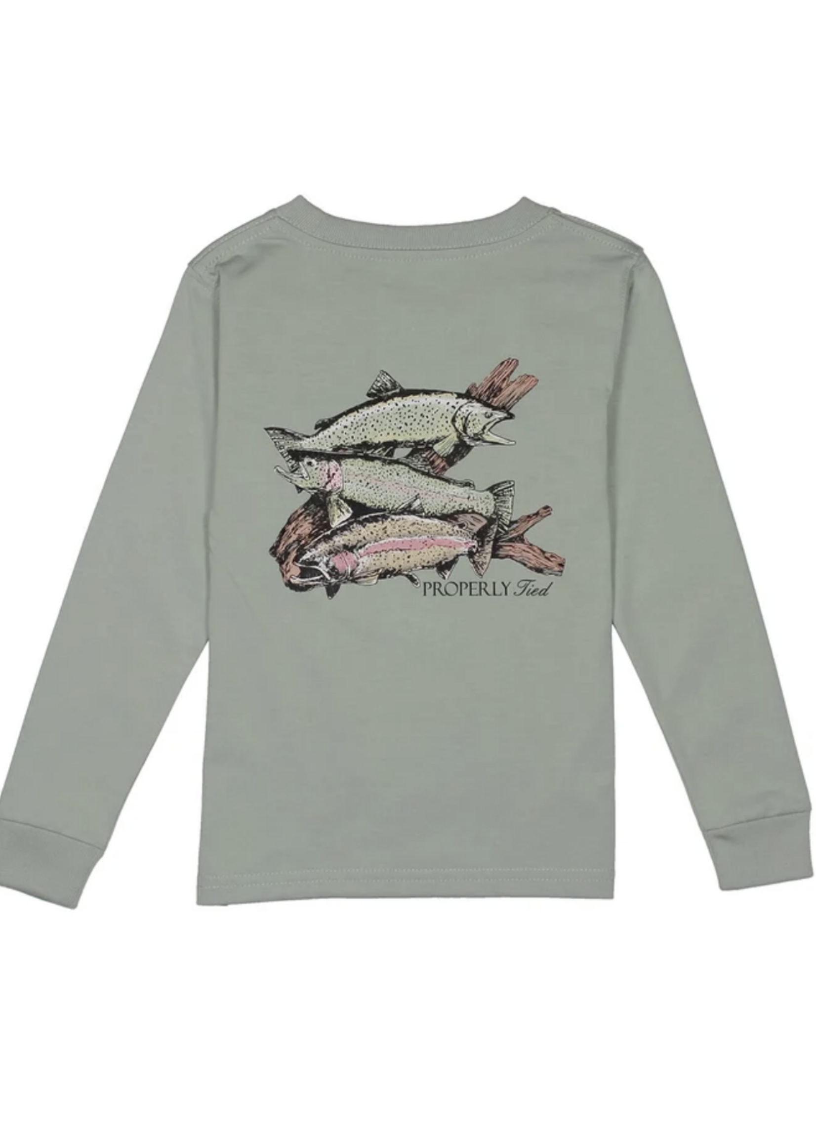 Properly Tied Trout Trio L/S Chrome Grey