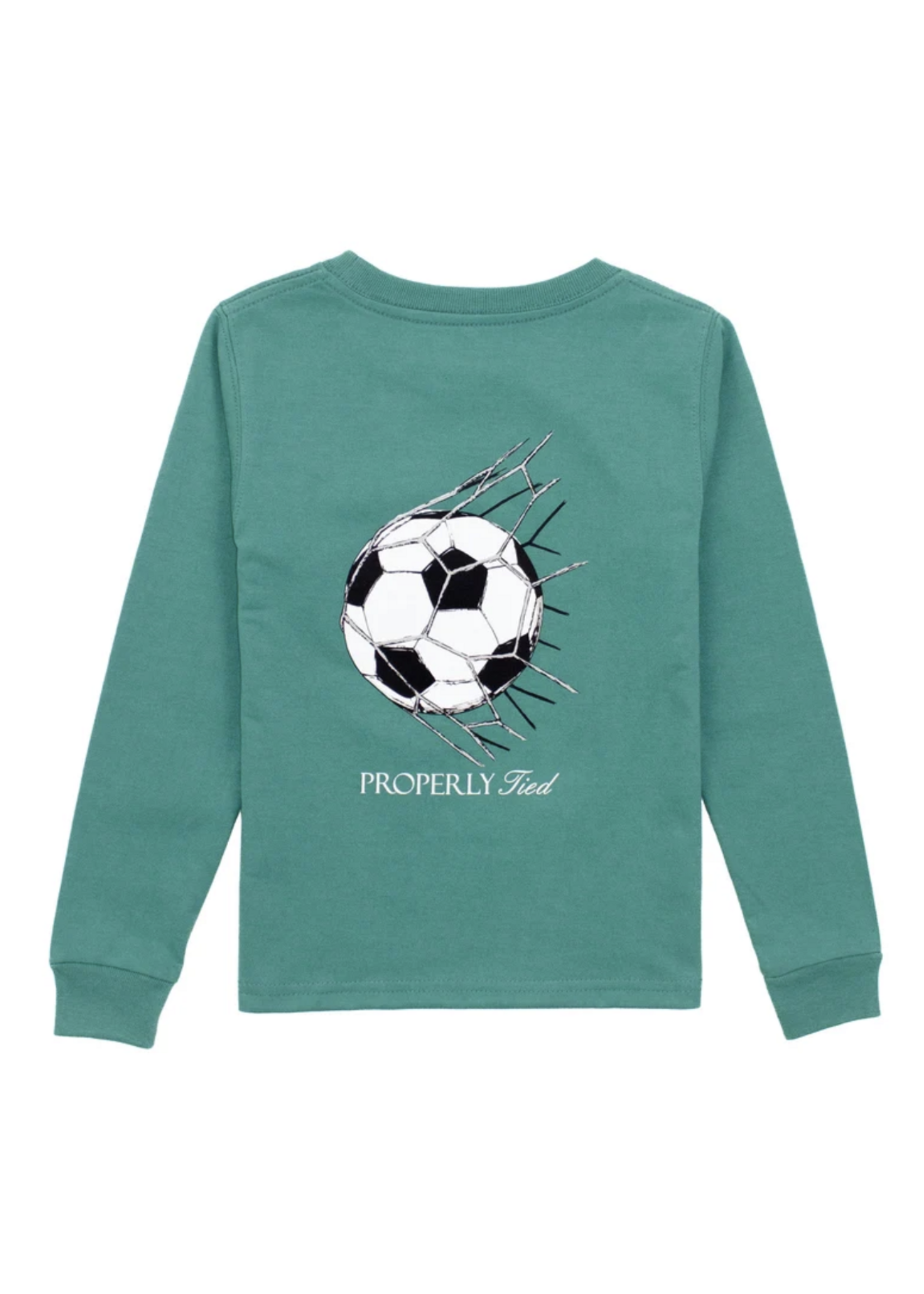 Properly Tied Goal L/S Tee Teal