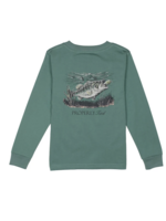 Properly Tied Set the Hook L/S Marine Green